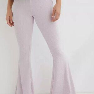 ✨ NWT Aerie Kick-It Ribbed High Waisted Super Flare Pants – XL Regular ✨